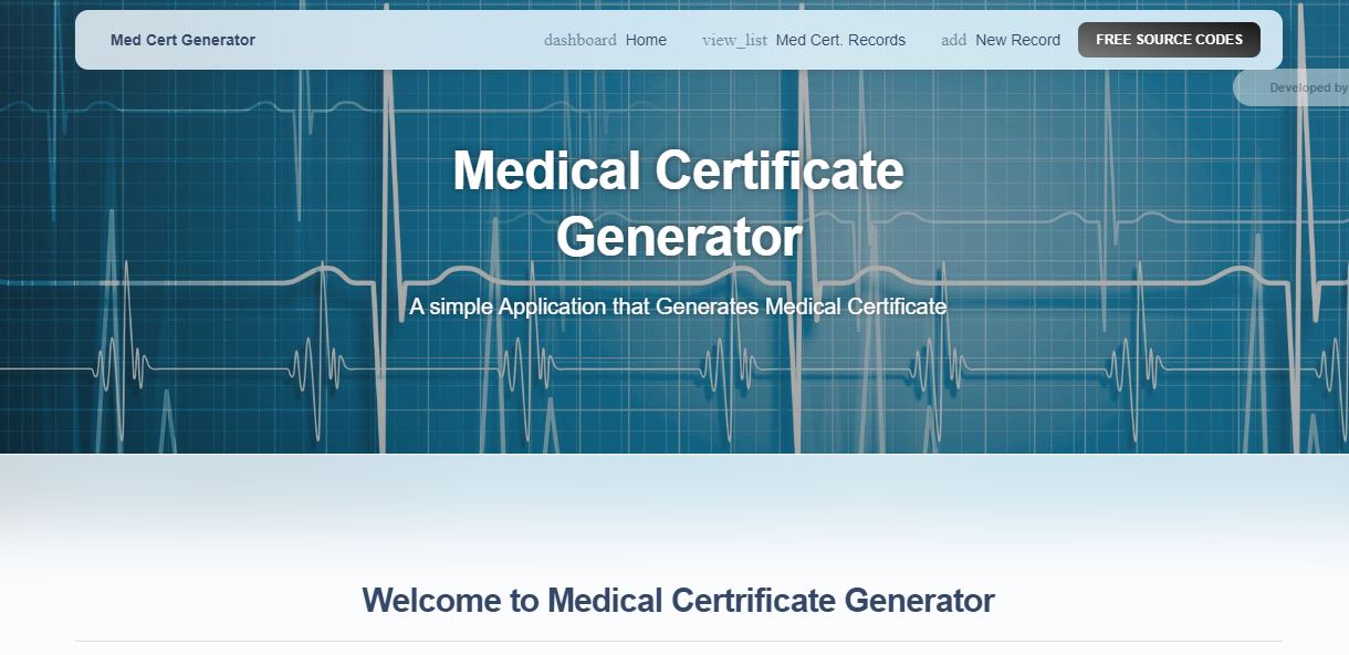 Medical Certificate Generator
