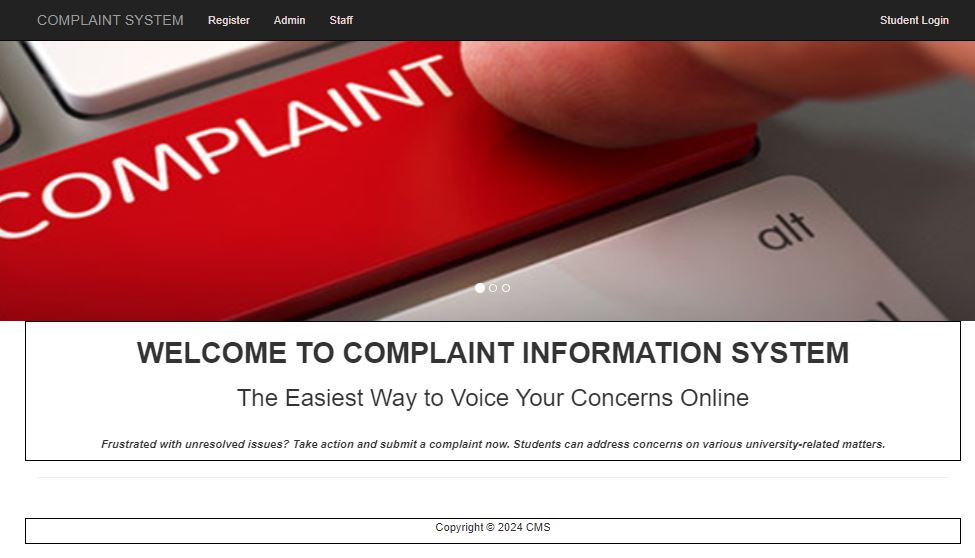 Student Complaint Management System