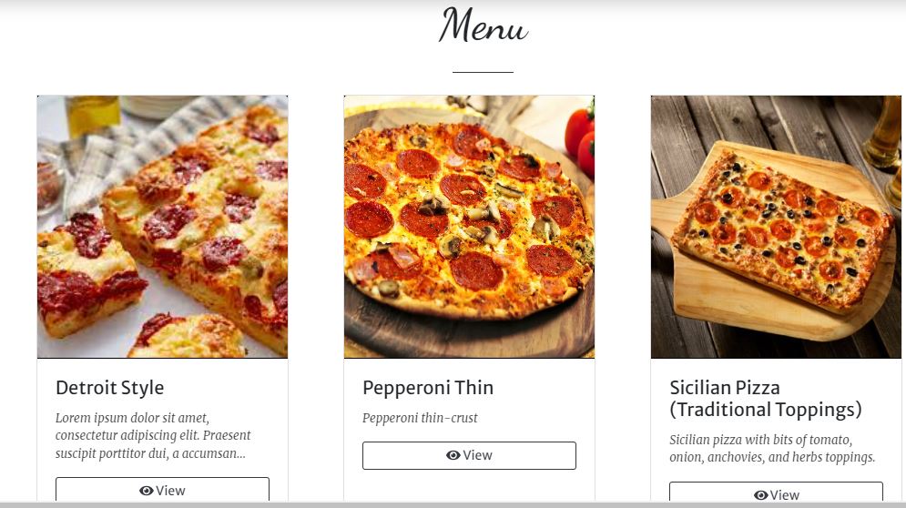 Online Pizza Ordering System