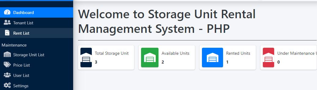 Storage Unit Rental Management System
