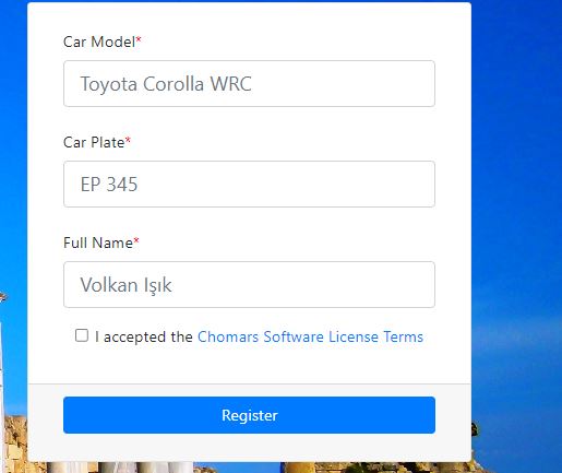 Car Plate Register System
