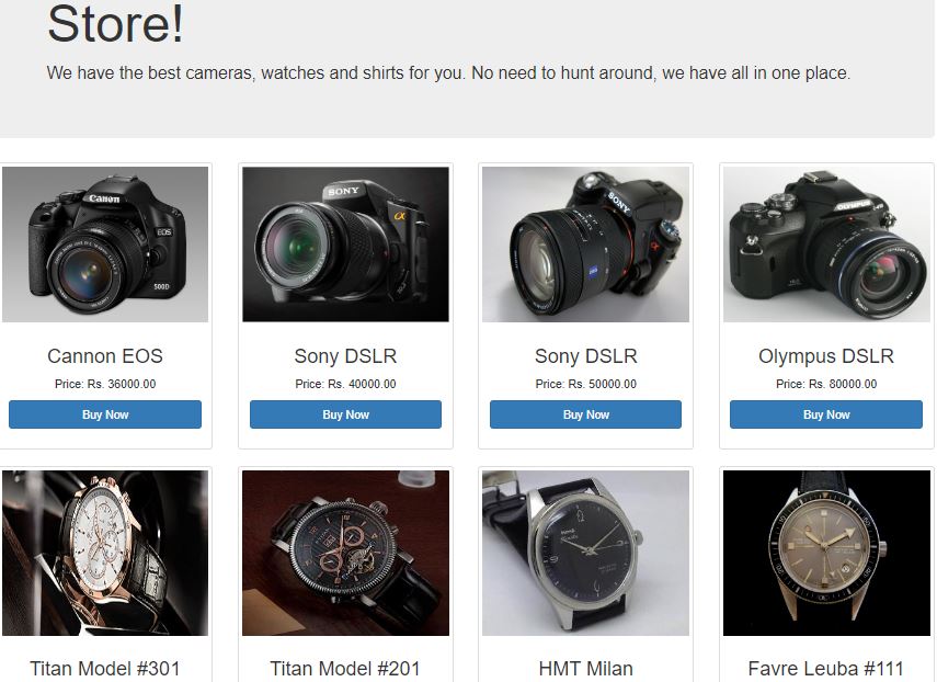 online shopping store system