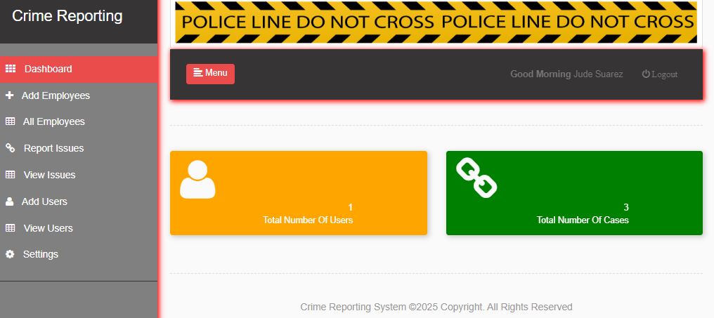 Crime Reporting System 