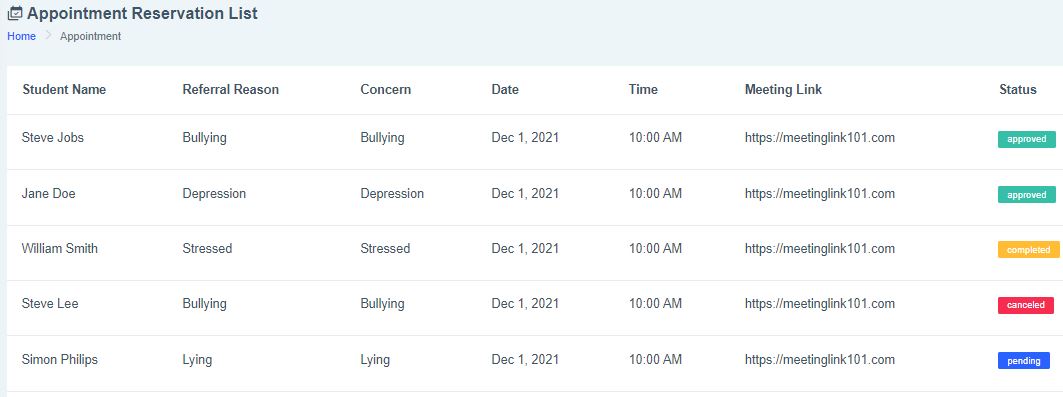 Appointment Reservation