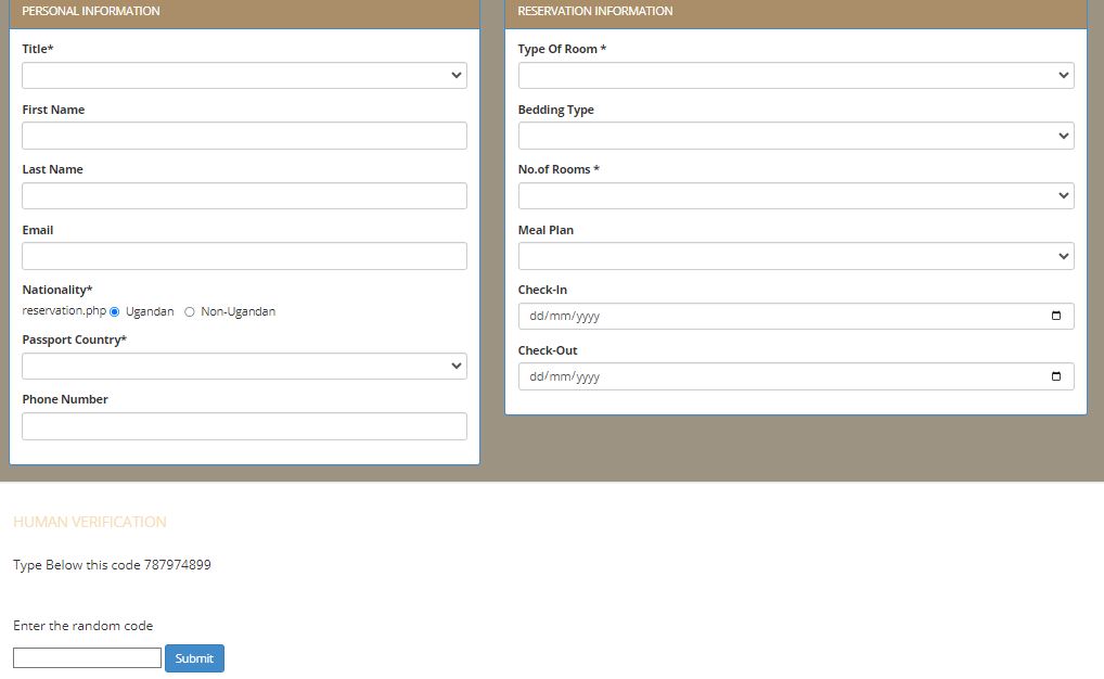 Regitsration & Reservation